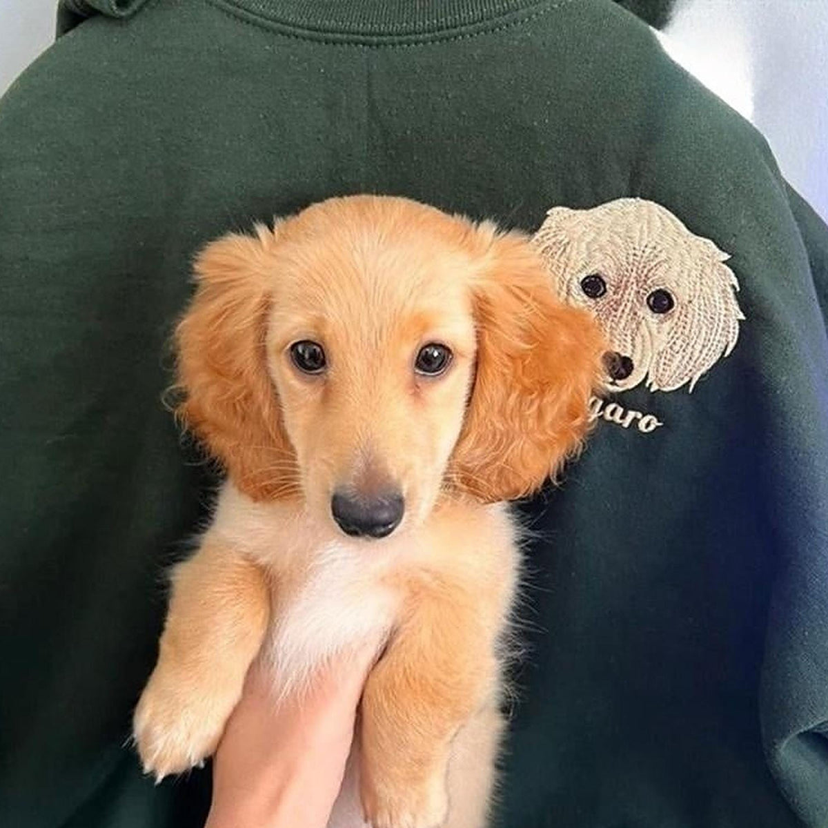 Sweat brodé au portrait de votre chien